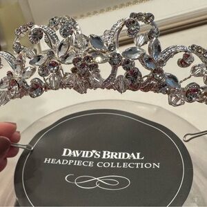 David's Bridal Silver Crystal Bridal Tiara